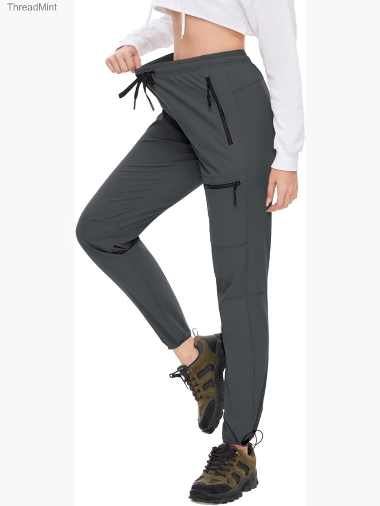 Women's Hiking Cargo Pants Tall Inseam 4 Pocket Water Resistant